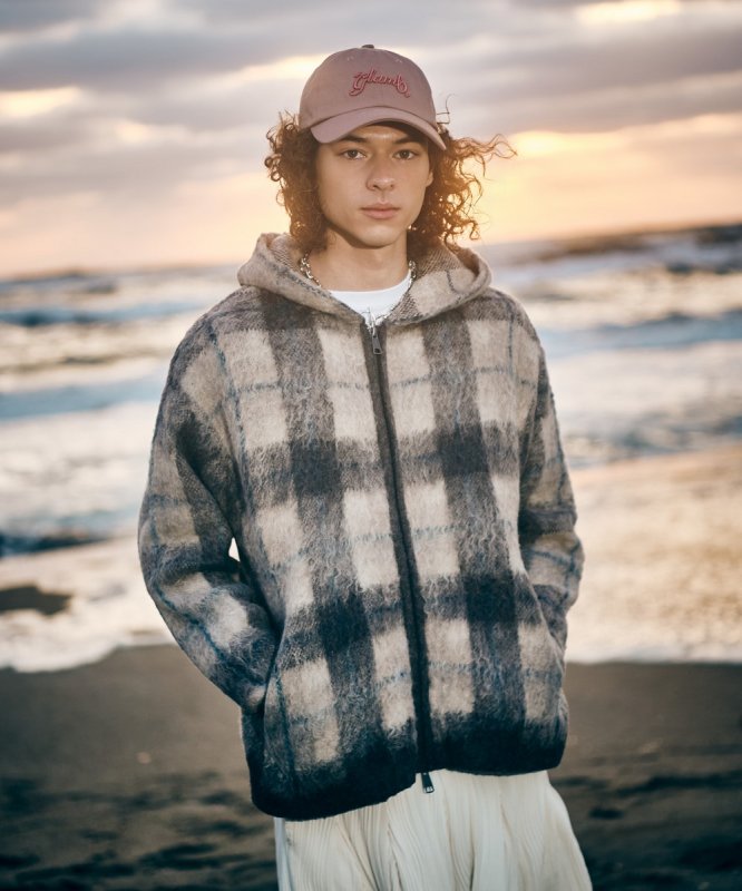 画像13: 【glamb 2026 Autumn先行予約】glamb グラム / Check Knit Hoodie (2色展開) (13)