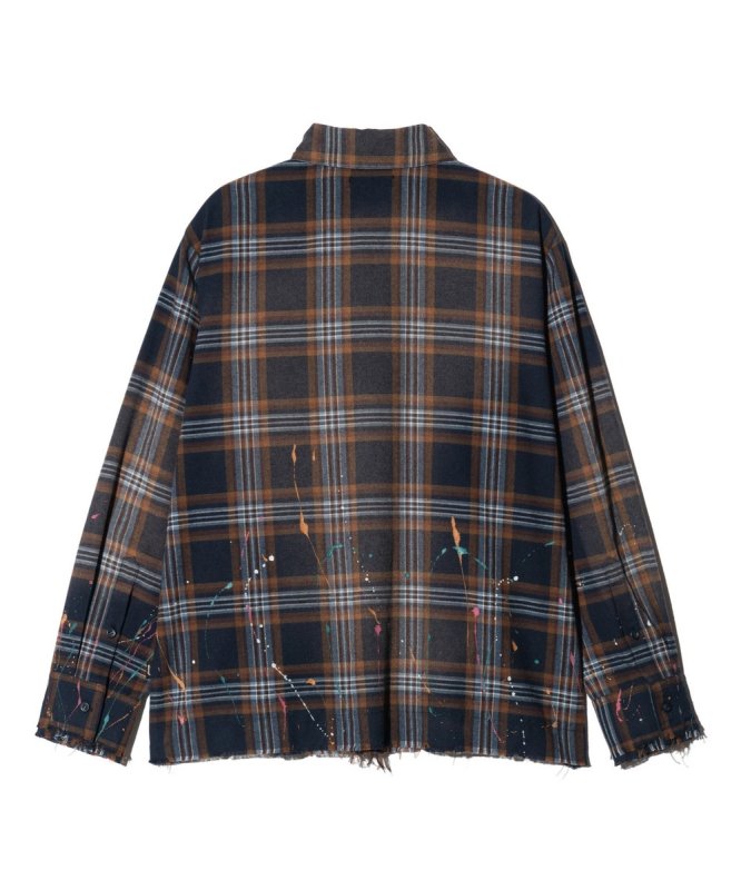 画像4: 【glamb 2026 Autumn先行予約】glamb グラム / Paint Splash Check Shirt (2色展開) (4)
