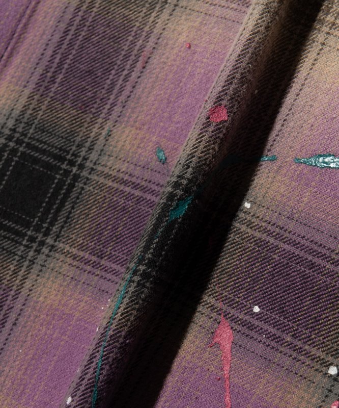 画像19: 【glamb 2026 Autumn先行予約】glamb グラム / Paint Splash Check Shirt (2色展開) (19)