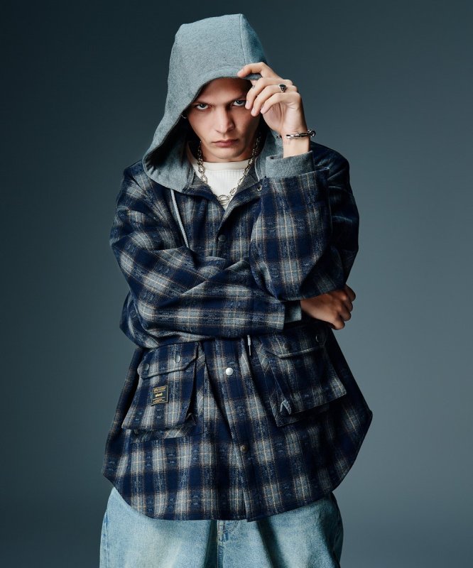 画像5: 【glamb 2026 Autumn先行予約】glamb グラム / 4XL Hoodie Shirt (2色展開) (5)