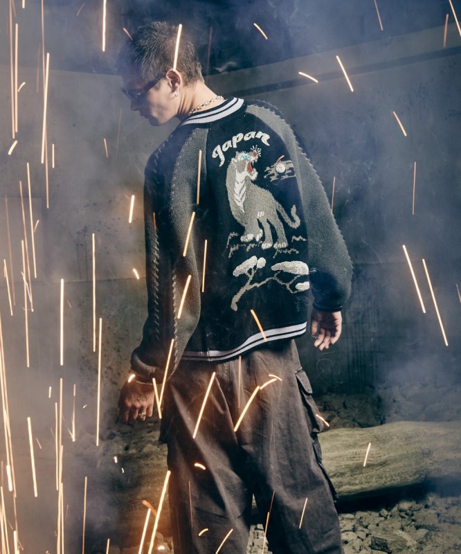 画像28: 【glamb 2026 Autumn先行予約】glamb グラム / Peace Tiger Knit Ska Jumper (3色展開) (28)