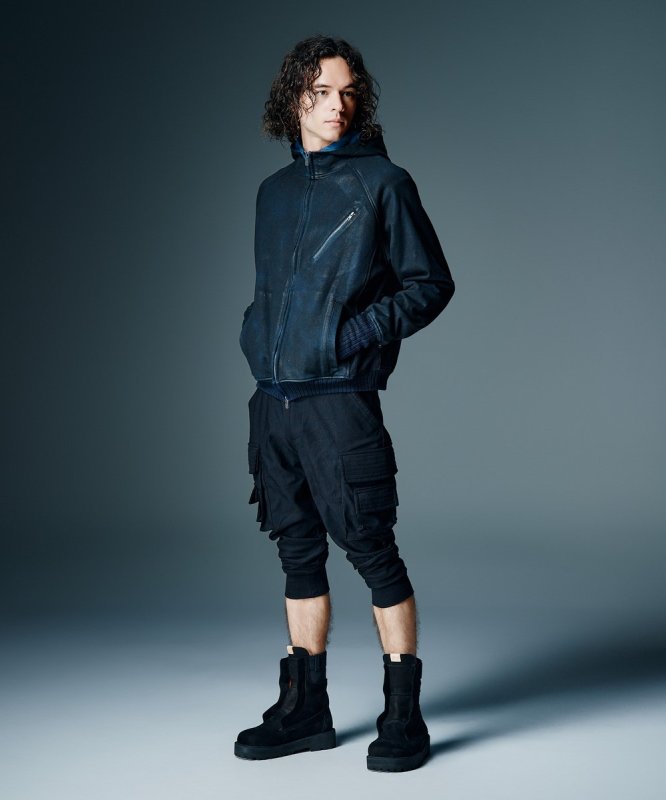 画像10: 【glamb 2026 Autumn先行予約】glamb グラム / Paraffin Coated High Neck Hoodie (2色展開) (10)