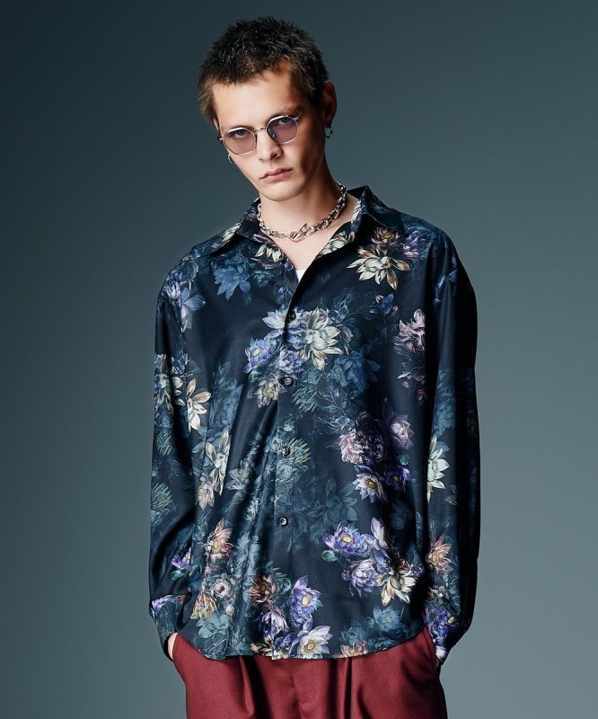 画像5: 【glamb 2026 Autumn先行予約】glamb グラム / Nightfall Flower Shirt (2色展開) (5)