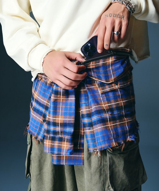 画像3: 【glamb 2026 Autumn先行予約】glamb グラム / Check Shirt Bag (2色展開) (3)