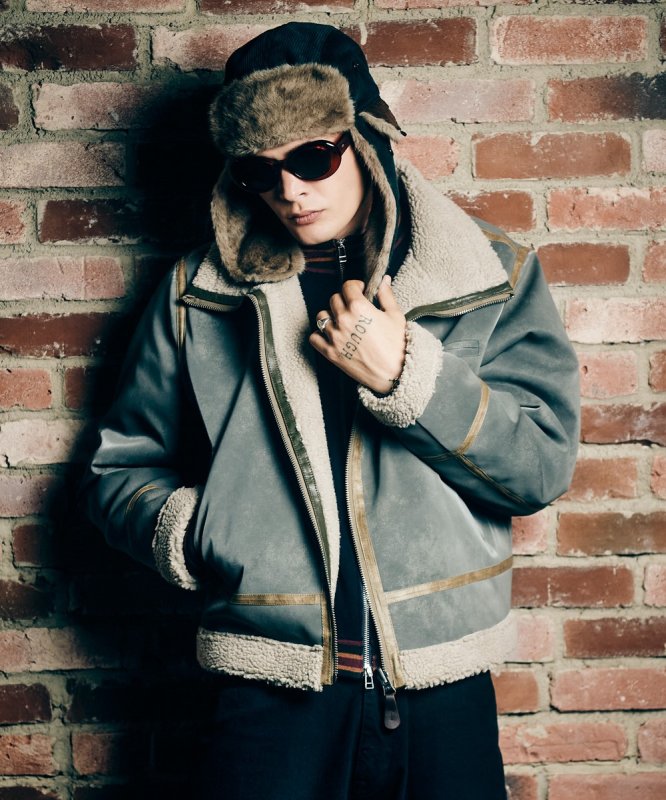 画像29: 【glamb 2026 Autumn先行予約】glamb グラム / Synth Mouton Reversible Jacket (2色展開) (29)