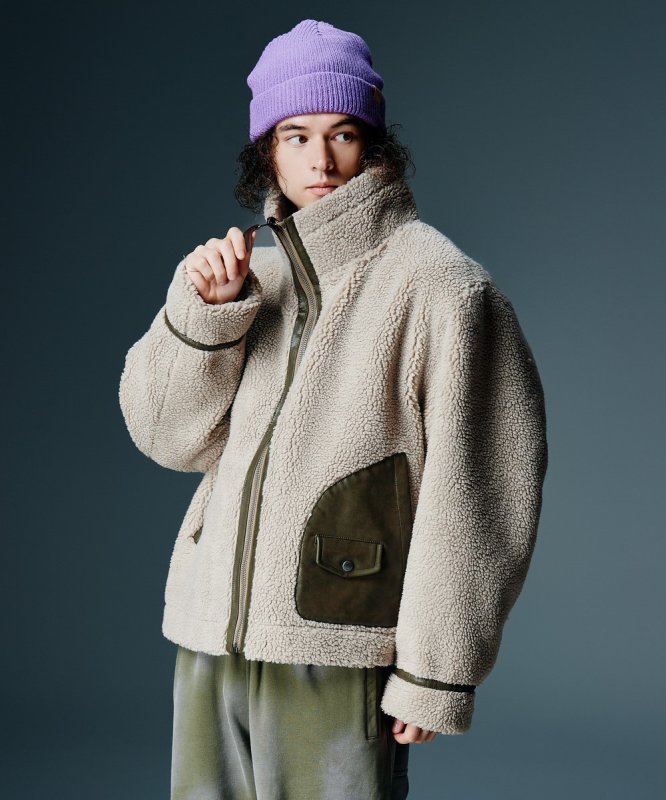 画像13: 【glamb 2026 Autumn先行予約】glamb グラム / Synth Mouton Reversible Jacket (2色展開) (13)