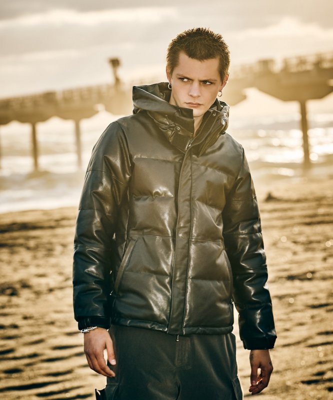 画像14: 【glamb 2026 Autumn先行予約】glamb グラム / Signature Leather Down Jacket (2色展開) (14)