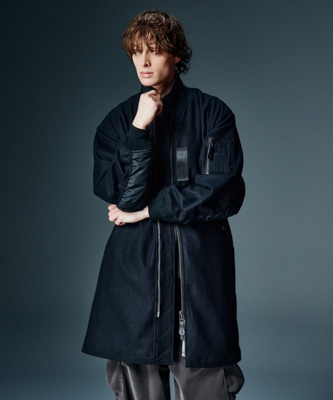 画像11: 【glamb 2026 Autumn先行予約】glamb グラム / Melton MA-1 Coat (2色展開) (11)
