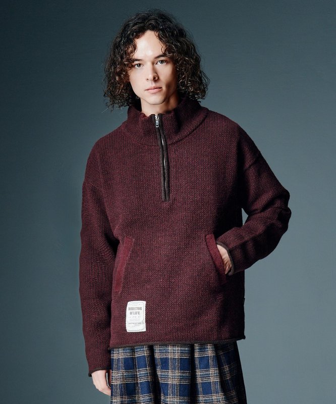 画像4: 【glamb 2026 Autumn先行予約】glamb グラム / High Neck Half Zip Knit (2色展開) (4)