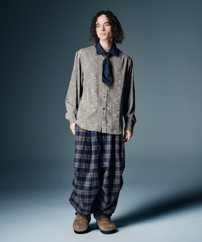 画像9: 【glamb 2026 Autumn先行予約】glamb グラム / Knee Tuck Check Pants (2色展開) (9)