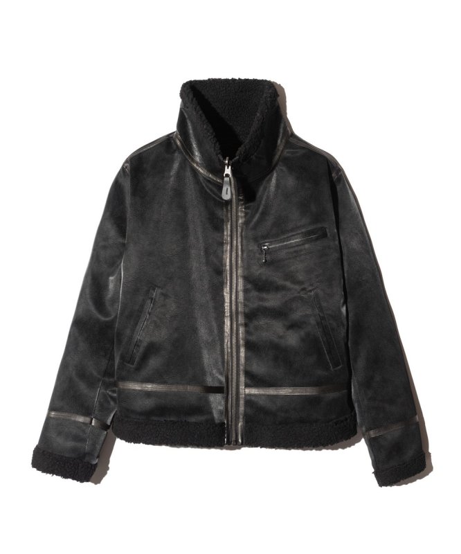 画像5: 【glamb 2026 Autumn先行予約】glamb グラム / Synth Mouton Reversible Jacket (2色展開) (5)