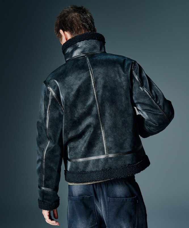 画像17: 【glamb 2026 Autumn先行予約】glamb グラム / Synth Mouton Reversible Jacket (2色展開) (17)