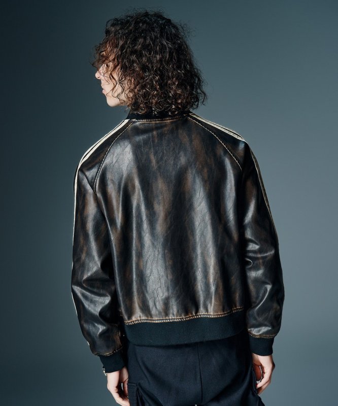 画像12: 【glamb 2026 Autumn先行予約】glamb グラム / Fade Leather Track Jacket (2色展開) (12)