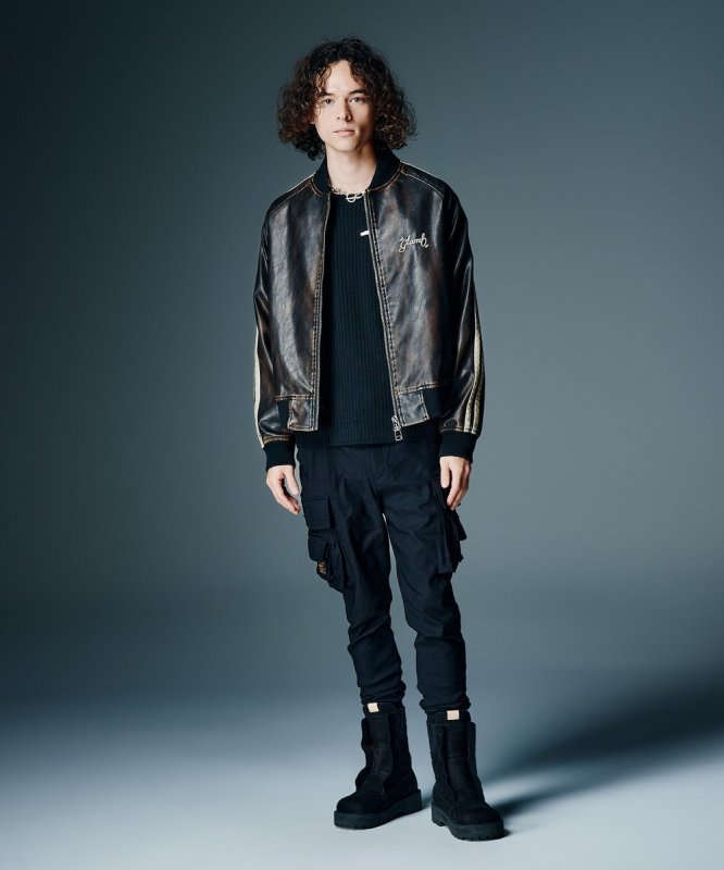 画像16: 【glamb 2026 Autumn先行予約】glamb グラム / Fade Leather Track Jacket (2色展開) (16)