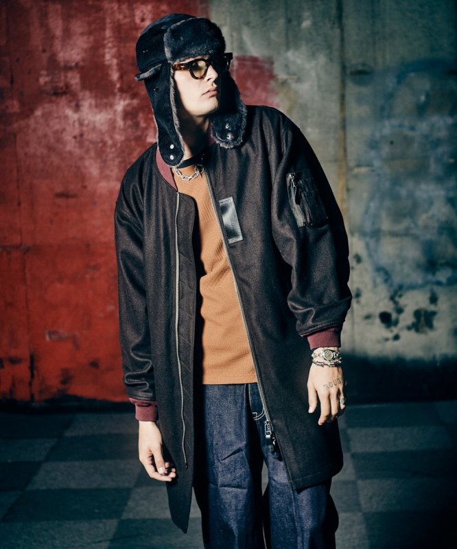 画像17: 【glamb 2026 Autumn先行予約】glamb グラム / Melton MA-1 Coat (2色展開) (17)