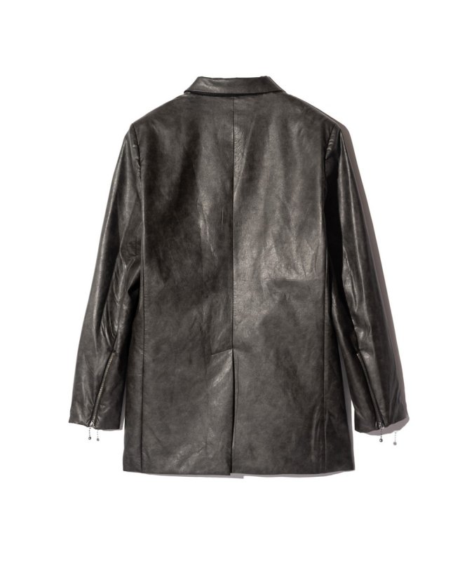 画像3: 【glamb 2026 Autumn先行予約】glamb グラム / Synth Leather Tailored Jacket (2色展開) (3)