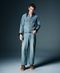 画像1: 【glamb 2026 Autumn先行予約】glamb グラム / Leather Combination Denim Set Up (2色展開) (1)