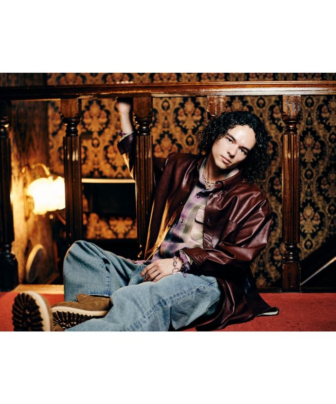 画像6: 【glamb 2026 Autumn先行予約】glamb グラム / Leather Combination Wide Denim (2色展開) (6)