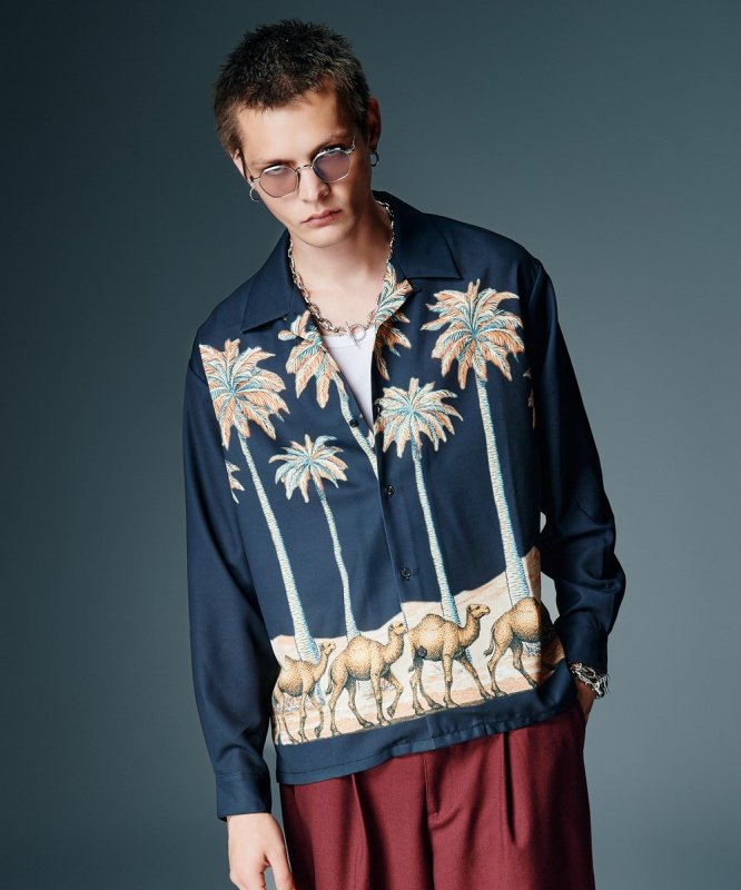 画像4: 【glamb 2026 Autumn先行予約】glamb グラム / Desert Parade Aloha Shirt (2色展開) (4)
