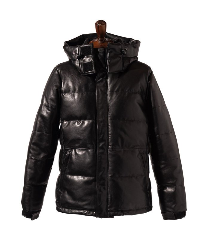画像2: 【glamb 2026 Autumn先行予約】glamb グラム / Signature Leather Down Jacket (2色展開) (2)