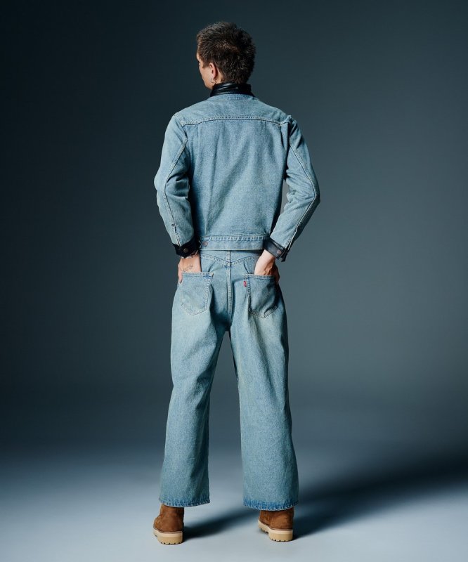 画像14: 【glamb 2026 Autumn先行予約】glamb グラム / Leather Combination Denim Jacket (2色展開) (14)