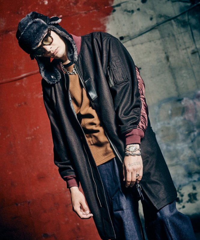 画像19: 【glamb 2026 Autumn先行予約】glamb グラム / Melton MA-1 Coat (2色展開) (19)