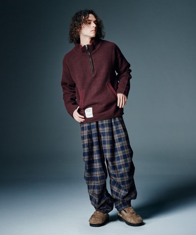 画像12: 【glamb 2026 Autumn先行予約】glamb グラム / Knee Tuck Check Pants (2色展開) (12)