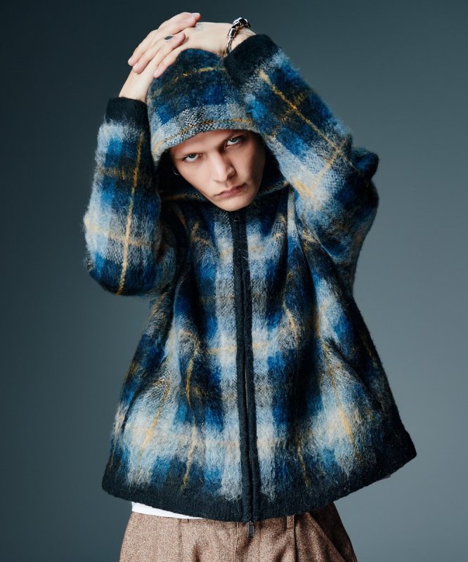 画像7: 【glamb 2026 Autumn先行予約】glamb グラム / Check Knit Hoodie (2色展開) (7)