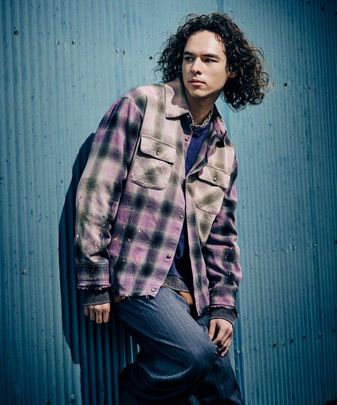 画像14: 【glamb 2026 Autumn先行予約】glamb グラム / Paint Splash Check Shirt (2色展開) (14)