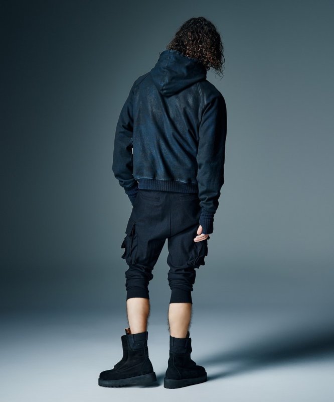 画像12: 【glamb 2026 Autumn先行予約】glamb グラム / Paraffin Coated High Neck Hoodie (2色展開) (12)