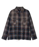 画像3: 【glamb 2026 Autumn先行予約】glamb グラム / Paint Splash Check Shirt (2色展開) (3)