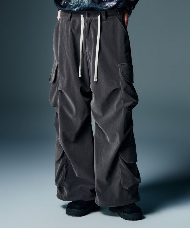 画像4: 【glamb 2026 Autumn先行予約】glamb グラム / Velour Cargo Baggy Pants (2色展開) (4)