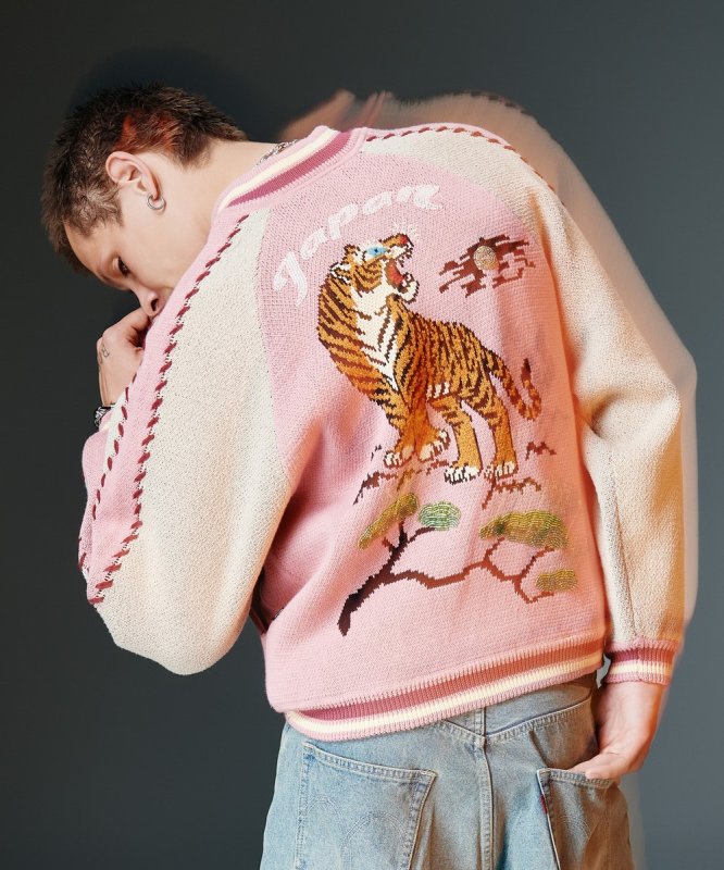 画像9: 【glamb 2026 Autumn先行予約】glamb グラム / Peace Tiger Knit Ska Jumper (3色展開) (9)
