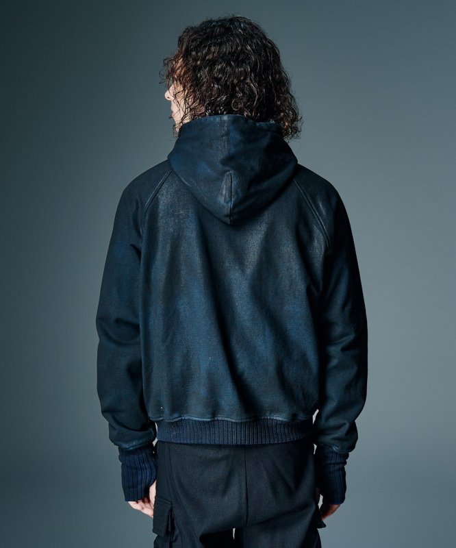 画像6: 【glamb 2026 Autumn先行予約】glamb グラム / Paraffin Coated High Neck Hoodie (2色展開) (6)