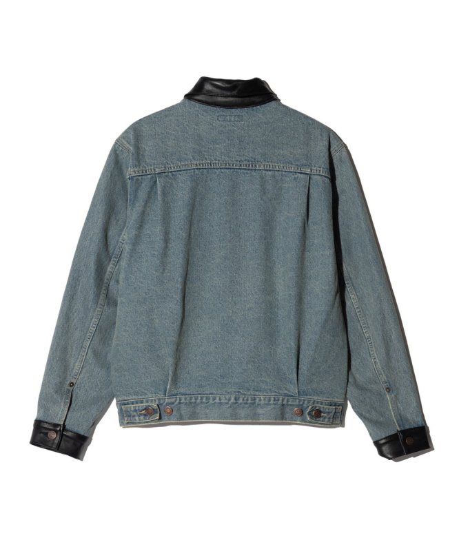 画像3: 【glamb 2026 Autumn先行予約】glamb グラム / Leather Combination Denim Jacket (2色展開) (3)