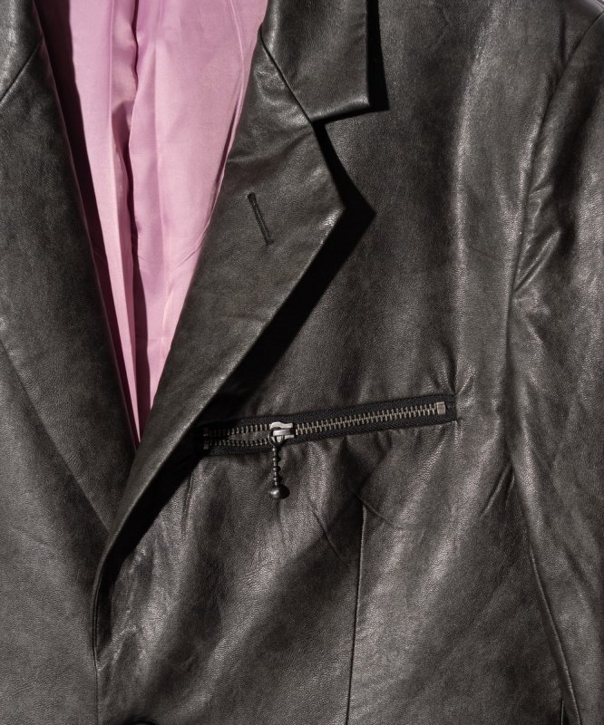 画像5: 【glamb 2026 Autumn先行予約】glamb グラム / Synth Leather Tailored Jacket (2色展開) (5)