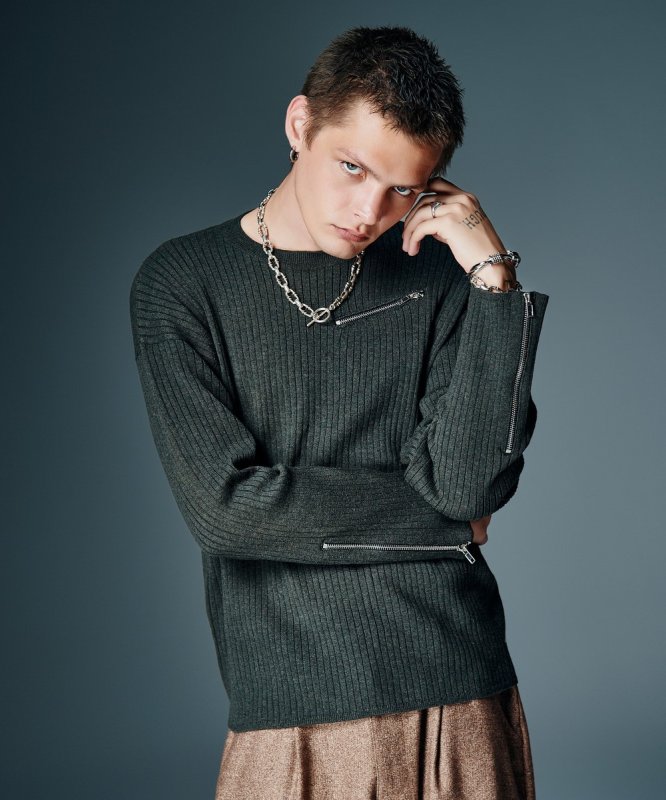 画像5: 【glamb 2026 Autumn先行予約】glamb グラム / Zip Rib Knit (2色展開) (5)