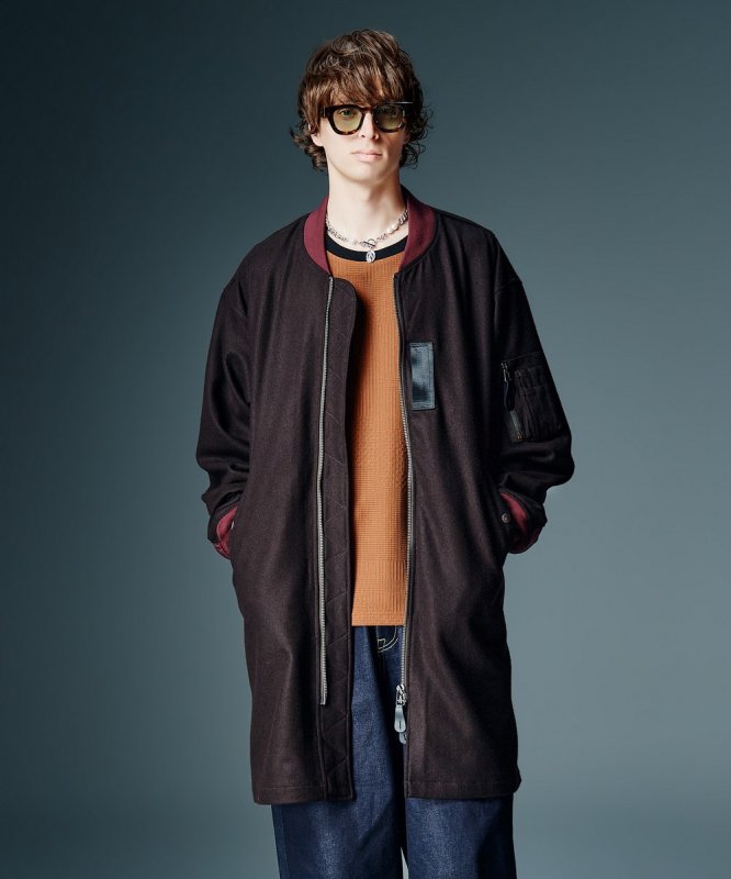 画像9: 【glamb 2026 Autumn先行予約】glamb グラム / Melton MA-1 Coat (2色展開) (9)
