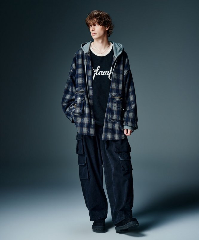 画像8: 【glamb 2026 Autumn先行予約】glamb グラム / 4XL Hoodie Shirt (2色展開) (8)