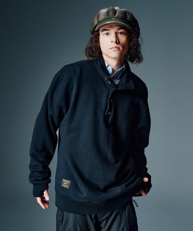画像4: 【glamb 2026 Autumn先行予約】glamb グラム / Henley High Neck Sweat (2色展開) (4)