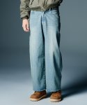 画像4: 【glamb 2026 Autumn先行予約】glamb グラム / Leather Combination Wide Denim (2色展開) (4)
