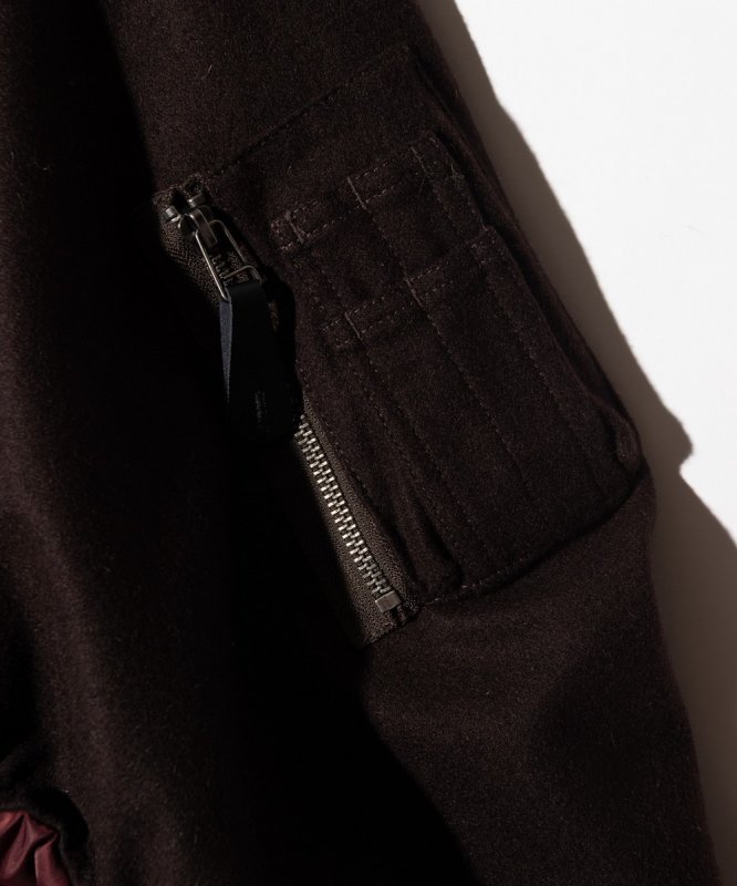 画像5: 【glamb 2026 Autumn先行予約】glamb グラム / Melton MA-1 Coat (2色展開) (5)