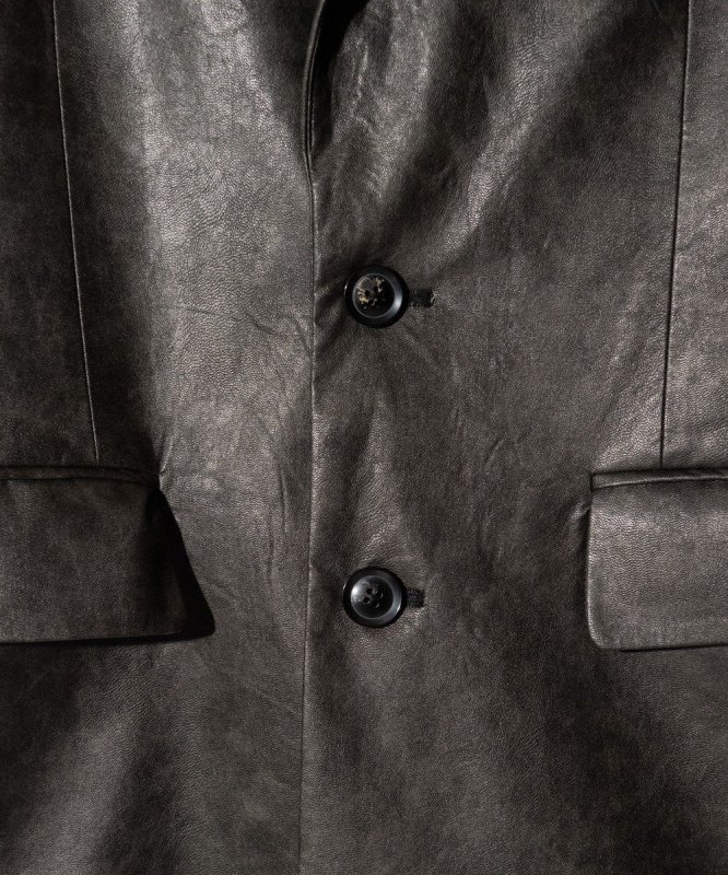 画像6: 【glamb 2026 Autumn先行予約】glamb グラム / Synth Leather Tailored Jacket (2色展開) (6)