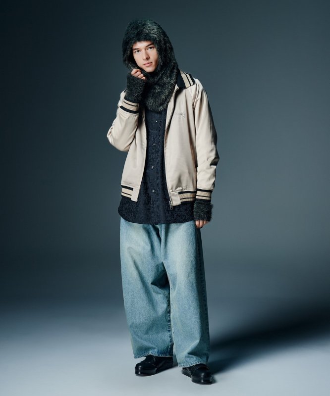画像23: 【glamb 2026 Autumn先行予約】glamb グラム / Leather Combination Wide Denim (2色展開) (23)