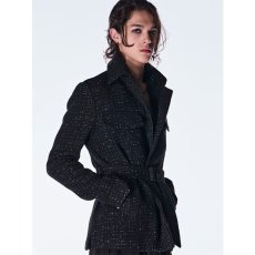 画像4: 【2026AW先行予約】kiryuyrik キリュウキリュウ / Tweed Fur Safari Blouson (1色展開) (4)