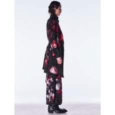 画像4: 【2026AW先行予約】kiryuyrik キリュウキリュウ / Goth Flora Suede Satin Flare Jacket (2色展開) (4)