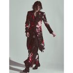 画像11: 【2026AW先行予約】kiryuyrik キリュウキリュウ / Goth Flora Suede Satin Wide Tuck Slacks (2色展開) (11)