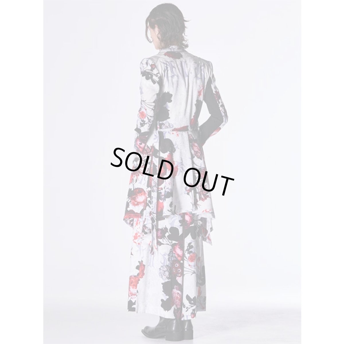画像19: 【2026AW先行予約】kiryuyrik キリュウキリュウ / Goth Flora Suede Satin Flare Jacket (2色展開) (19)