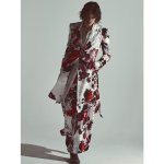 画像25: 【2026AW先行予約】kiryuyrik キリュウキリュウ / Goth Flora Suede Satin Wide Tuck Slacks (2色展開) (25)