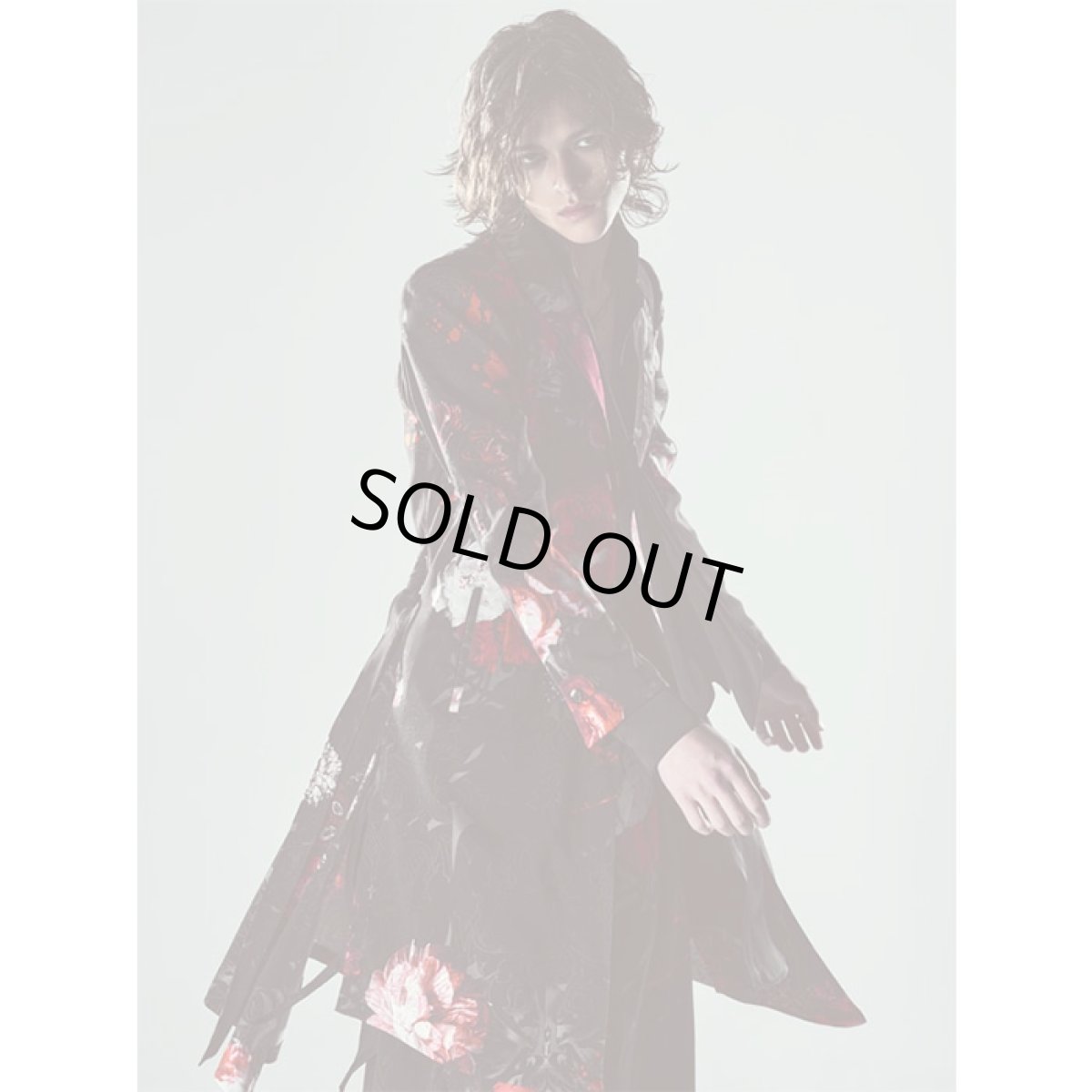 画像11: 【2026AW先行予約】kiryuyrik キリュウキリュウ / Goth Flora Suede Satin Flare Jacket (2色展開) (11)